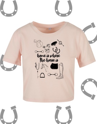 Crop top "Home is where the horse is"