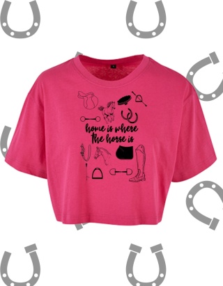 Crop top "Home is where the horse is"