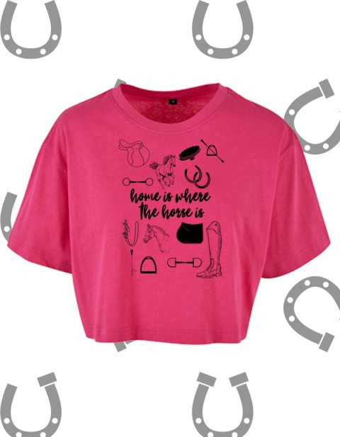 Crop top "Home is where the horse is"