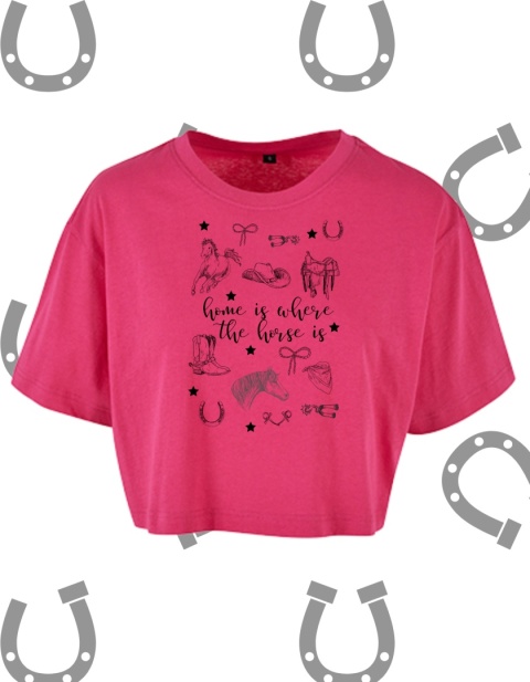 Crop top "Home is where the horse is"