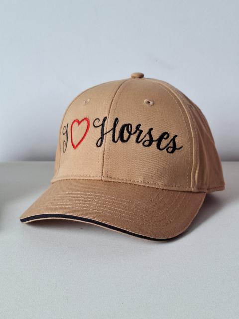 Czapka z daszkiem I love horses