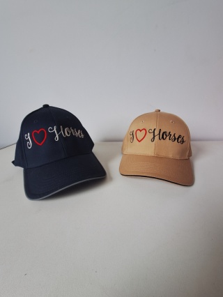 Czapka z daszkiem I love horses