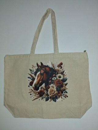 Torba bawełniana z zamkiem