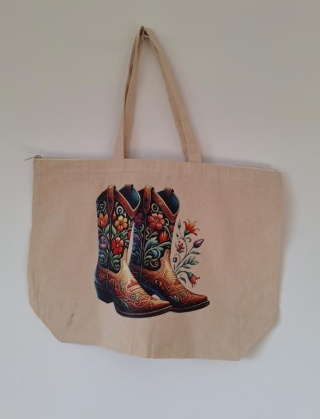 Torba bawełniana z zamkiem